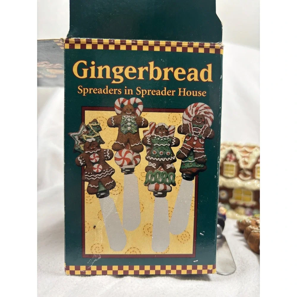 Incomplete Debbie Mumm Gingerbread Spreader House Set Boston Warehouse‎ 2001